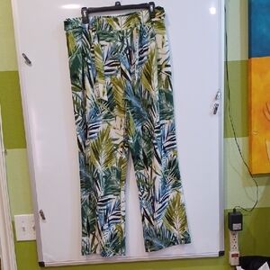 Soho Apparel Ltd Med Foliar Wide Leg (Palazzo) Pants. 32x29 NNT